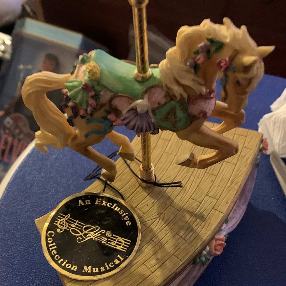Vintage Lefton The Great American Carousel Musical plays “You Beautiful Doll”.